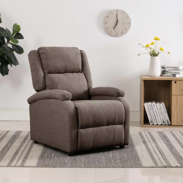 Relaxsessel Taupe Stoff