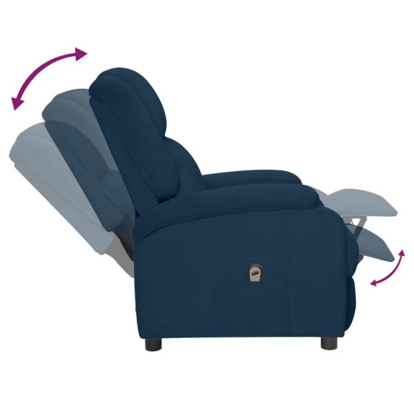 Relaxsessel Elektrisch Blau Samt