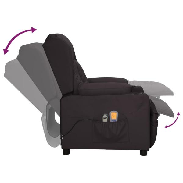 Massagesessel Elektrisch Schwarz Kunstleder