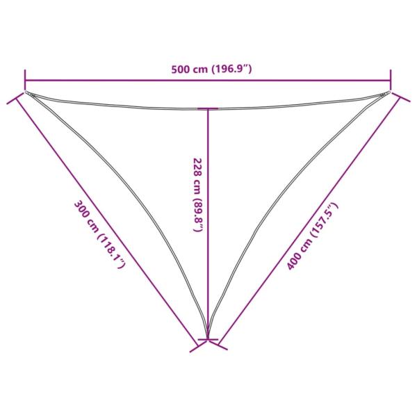 Sonnensegel Oxford-Gewebe Dreieckig 3x4x5 m Dunkelgrün