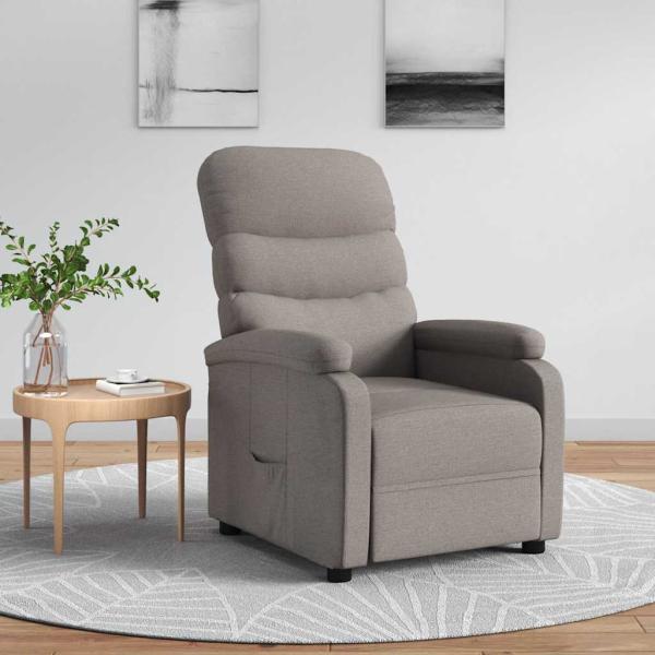 ARDEBO.de - Relaxsessel Taupe Stoff