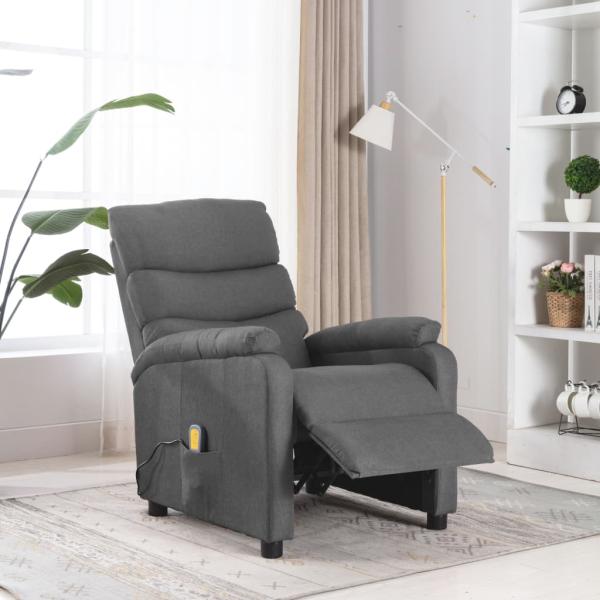 ARDEBO.de - Massagesessel Hellgrau Stoff