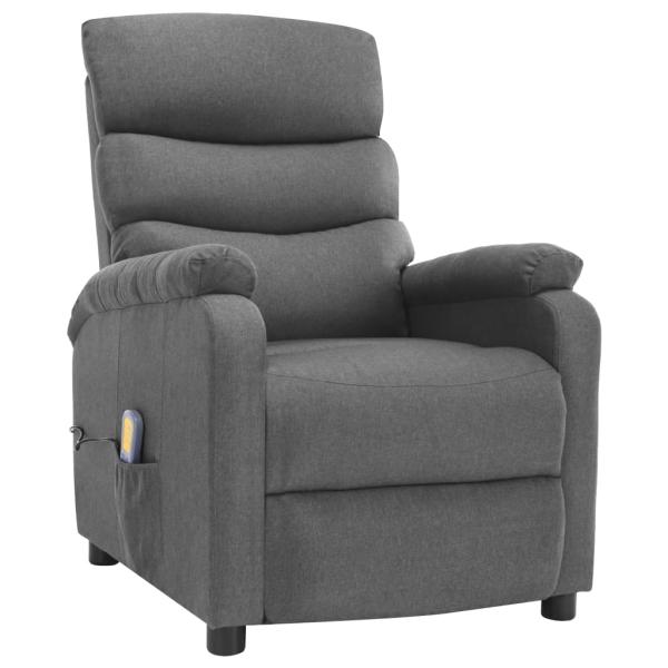 Massagesessel Hellgrau Stoff