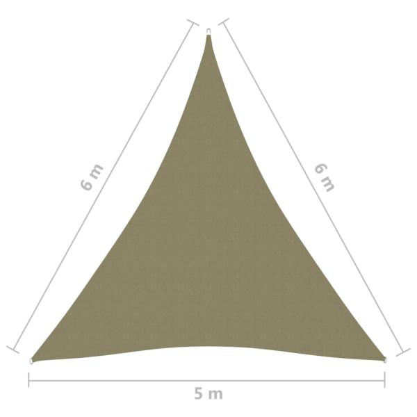 Sonnensegel Oxford-Gewebe Dreieckig 5x6x6 m Beige