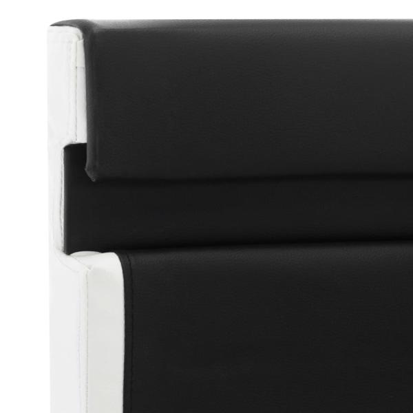 Bettgestell mit LED Schwarz Kunstleder 180x200 cm