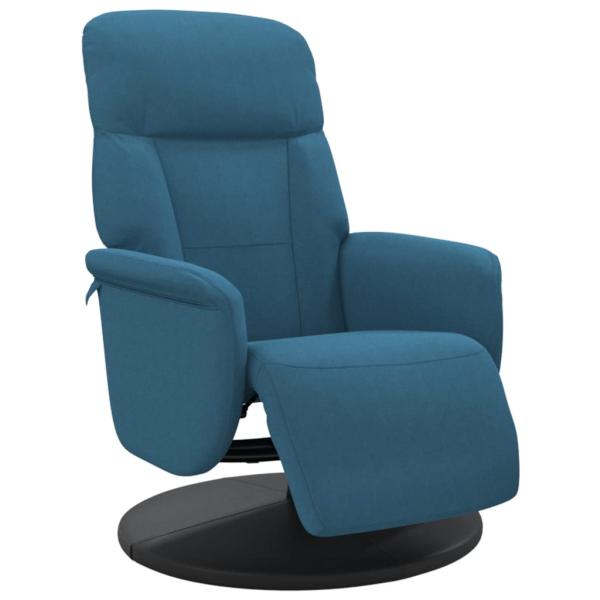 Relaxsessel mit Fußteil Blau Samt