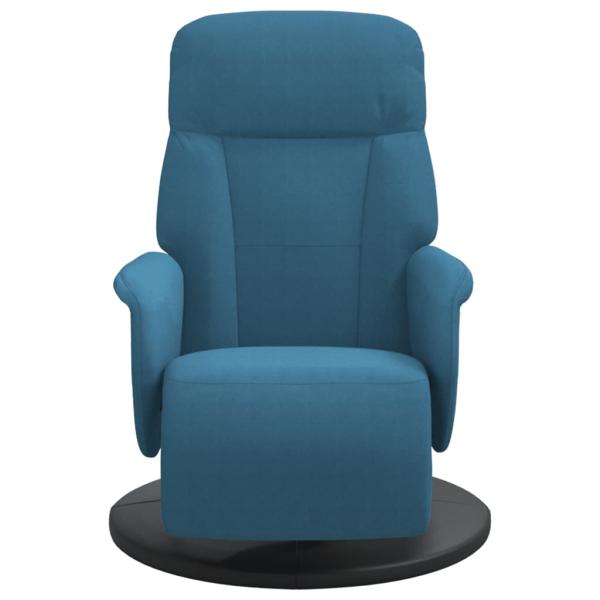 Relaxsessel mit Fußteil Blau Samt