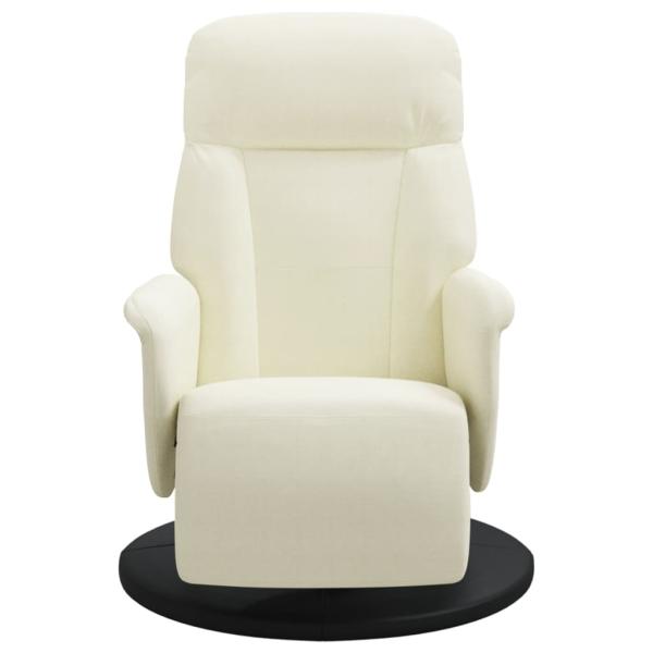 Relaxsessel mit Fußteil Creme Samt