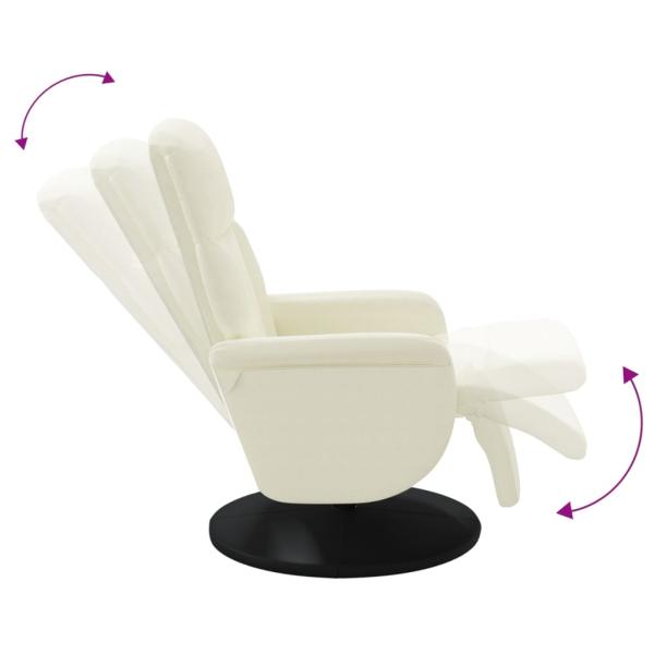 Relaxsessel mit Fußteil Creme Samt