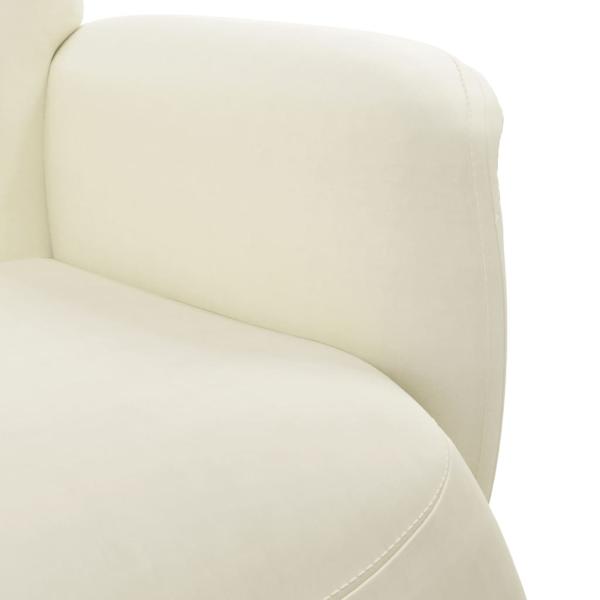 Relaxsessel mit Fußteil Creme Samt