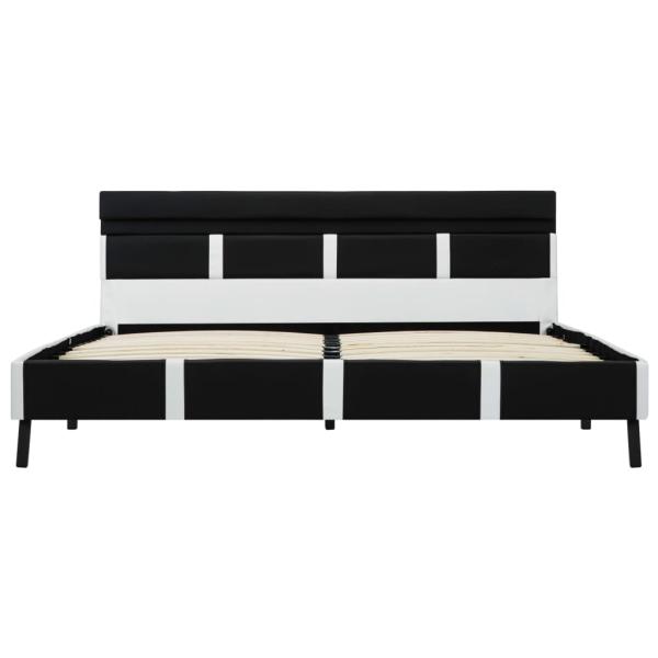 Bett mit LED-Beleuchtung ohne Matratze Schwarz 120x200 cm