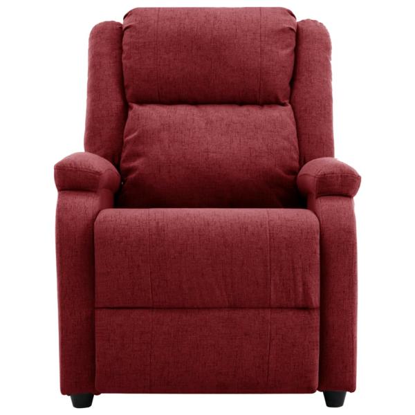Relaxsessel Elektrisch Weinrot Stoff