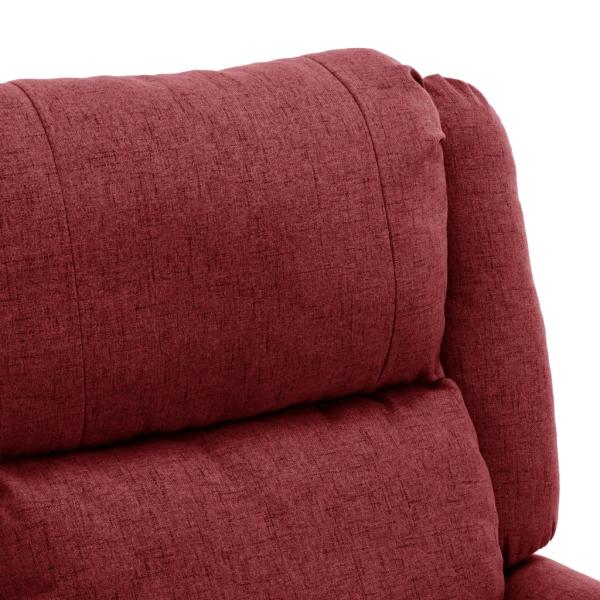 Relaxsessel Elektrisch Weinrot Stoff