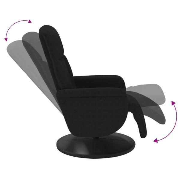 Relaxsessel mit Fußteil Schwarz Samt