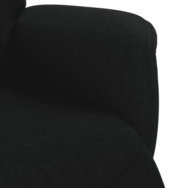 Relaxsessel mit Fußteil Schwarz Samt