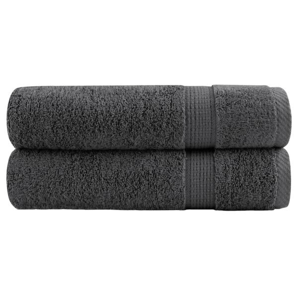 ARDEBO.de - Premium-Duschtücher SOLUND 2 Stk. Anthrazit 70x140 cm 600 g/m²
