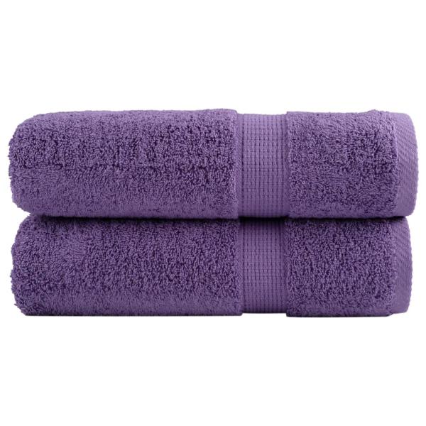 ARDEBO.de - Premium-Duschtücher SOLUND 2 Stk. Lila 70x140 cm 600 g/m²