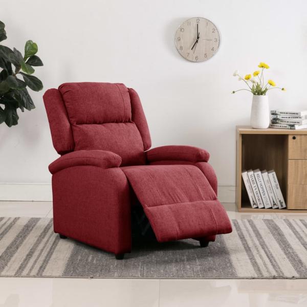 ARDEBO.de - Relaxsessel Weinrot Stoff