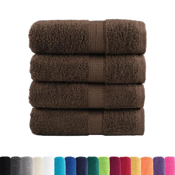 Premium-Gästetücher SOLUND 4 Stk. Braun 30x50 cm 600 g/m²