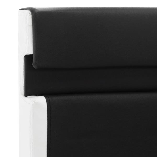 Bettgestell mit LED Schwarz Kunstleder 160x200 cm