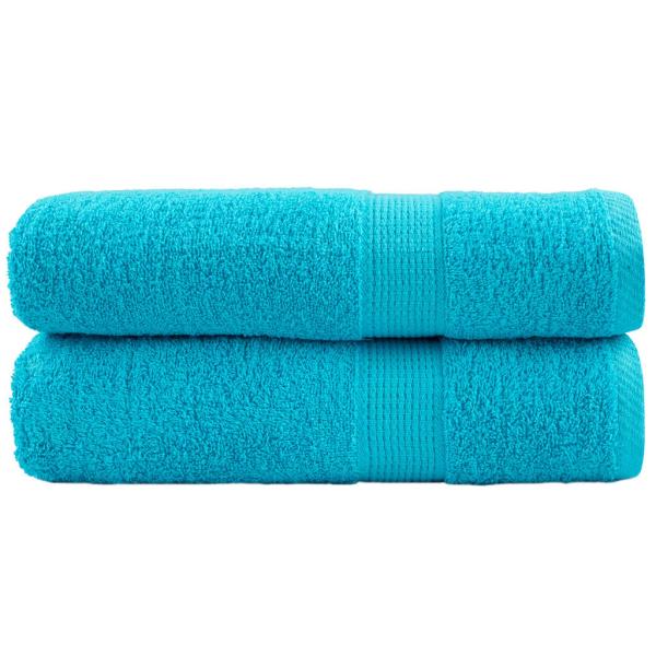 ARDEBO.de - Premium-Handtücher SOLUND 2 Stk. Türkis 50x100 cm 600 g/m²