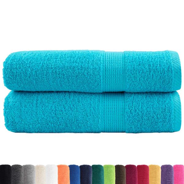 Premium-Handtücher SOLUND 2 Stk. Türkis 50x100 cm 600 g/m²