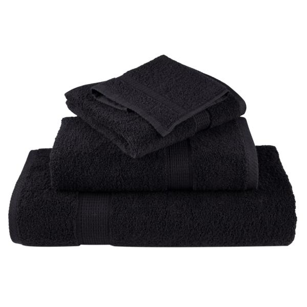 Premium-Seiftücher SOLUND 10 Stk. Schwarz 30x30 cm 600 g/m²