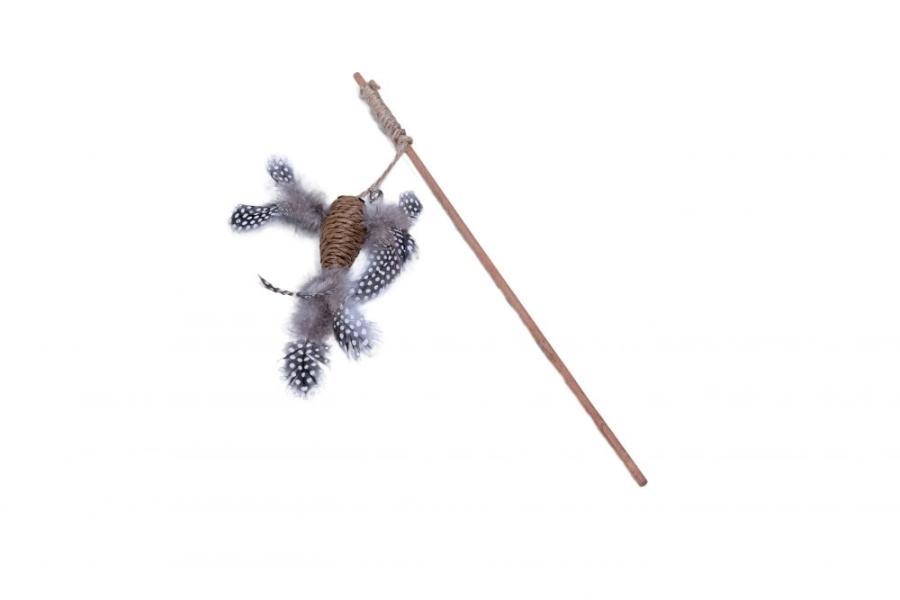 ARDEBO.de Quapas Cat Toy Fishing Rod Bird Brown