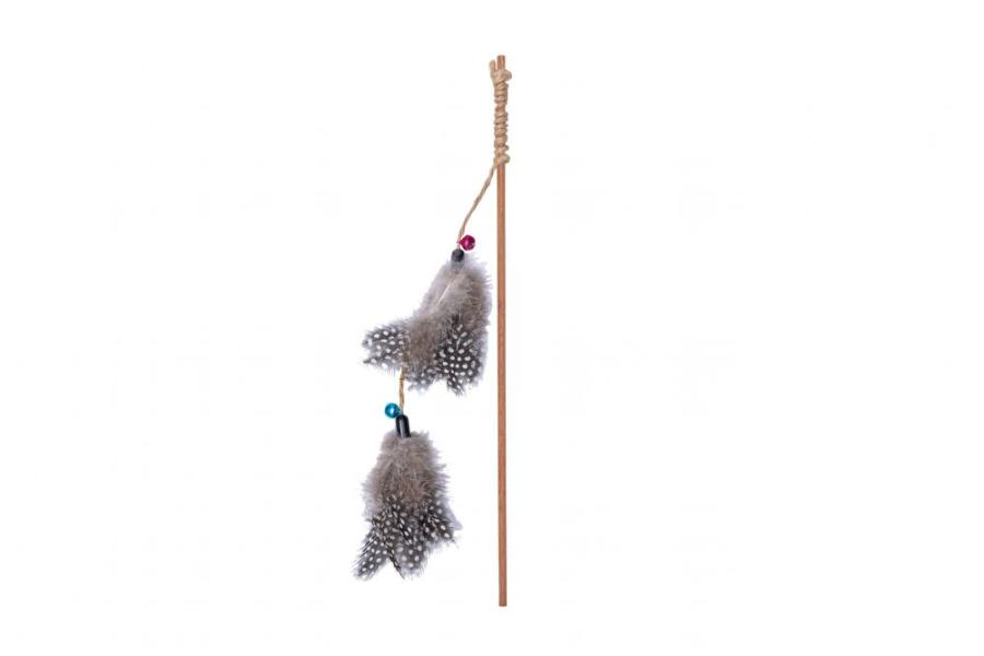 ARDEBO.de Quapas Cat Toy Fishing Rod Feather Double
