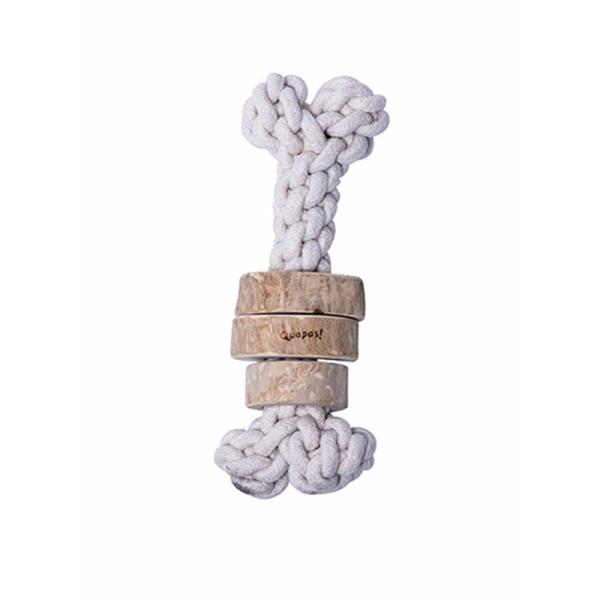 ARDEBO.de Quapas Dog Toy Coffeewood Bone L