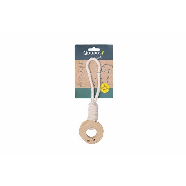 ARDEBO.de Quapas Dog Toy Coffeewood Tyre L