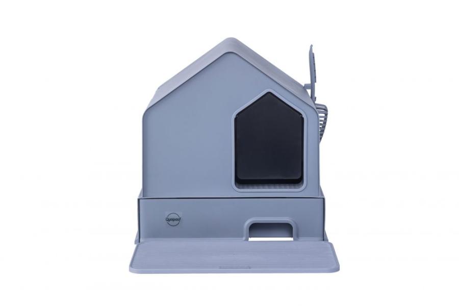 ARDEBO.de Quapas Cat Litter House Soft Grey