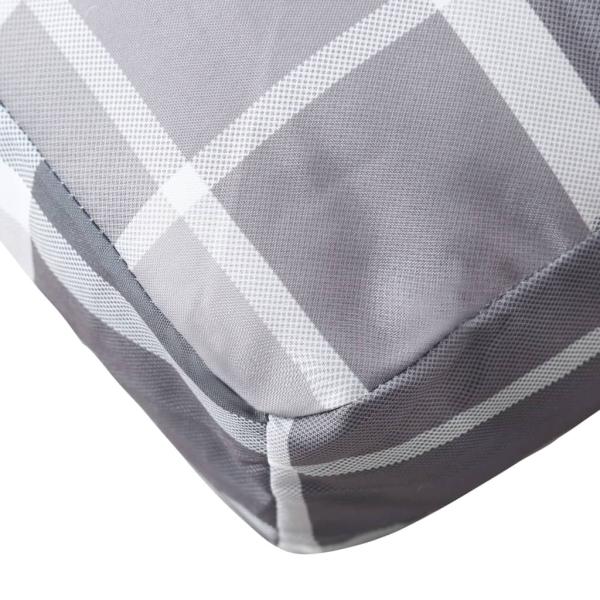Palettenkissen Grau Karomuster 50x50x12 cm Stoff