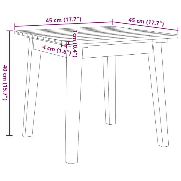 Gartenstühle mit Tisch 3er Set Schwarz aus Akazienholz