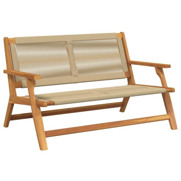 Gartenstühle und Tisch 4er Set Beige aus massivem Akazienholz