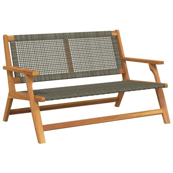 Gartenstühle mit Tisch 3er Set Grau Akazienholz