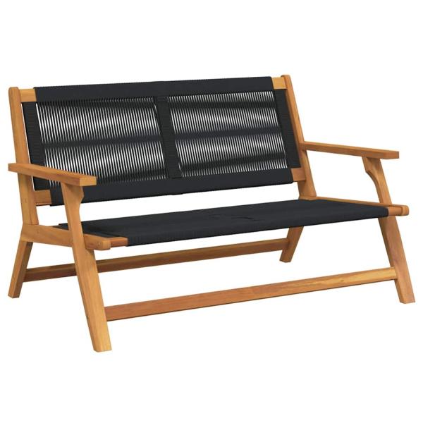 Gartenstühle mit Tisch 3er-Set Schwarz Akazienholz