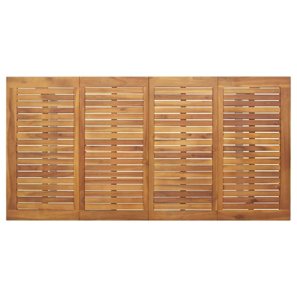 5-teiliges Gartenmöbel-Set Grau aus Stahl und Akazienholz