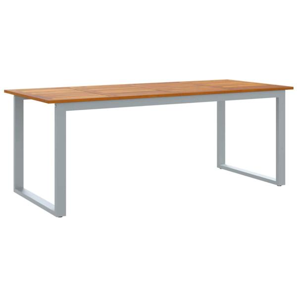 Garten Essgruppe 7 pcs Grau Massivholz Akazie