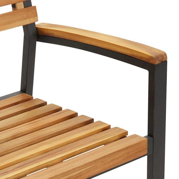 9-teiliges Garten Esszimmer Set aus Massivholz Akazie und Metall