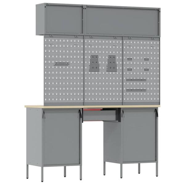 8-tlg. Werkbank-Set Rot Stahl