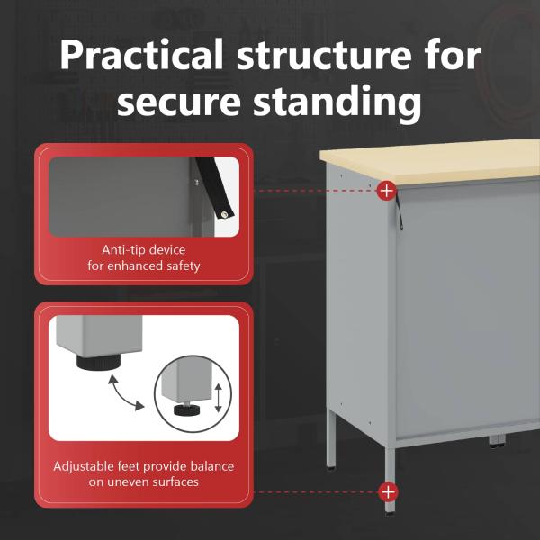8-tlg. Werkstattschrank-Set mit Stecktafel Rot MDF und Metall