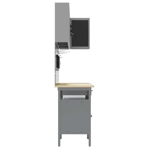 ARDEBO.de - 10-teiliges Werkzeugaufbewahrungstisch-Set Schwarz aus Holz und Metall