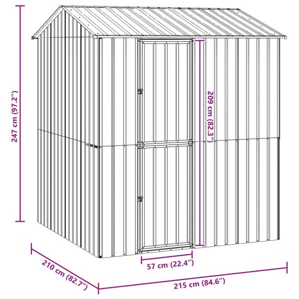 Voliere Anthrazit 210x215x247 cm Stahl