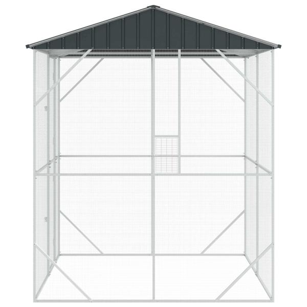 Voliere Anthrazit 210x227x247 cm Stahl