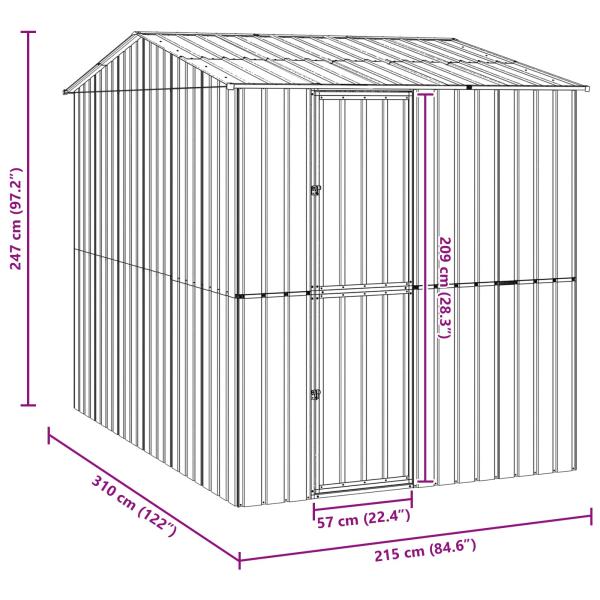 Vogelvoliere Anthrazit 310x215x247 cm aus Stahl