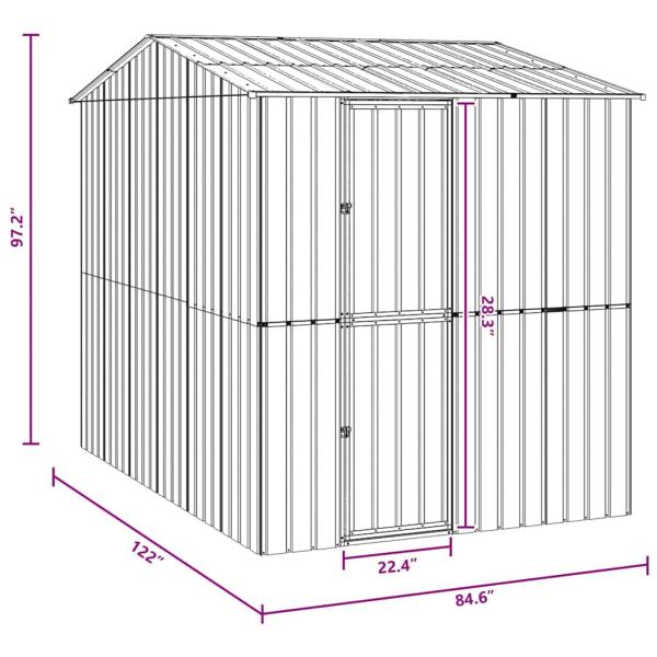 Vogelvoliere Anthrazit 310x215x247 cm aus Stahl
