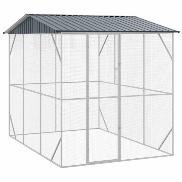 Voliere Anthrazit 310x227x247 cm Stahl