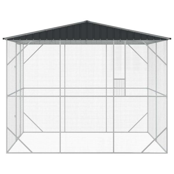 Voliere Anthrazit 310x227x247 cm Stahl