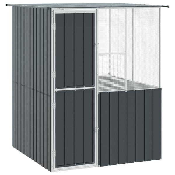 Vogelkäfig Anthrazit 215x78x200 cm Verzinkter Stahl